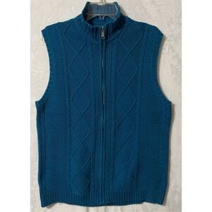 Additions by Chico's Women's Blue Cable Knit Vest Sweater Size XL (XL)